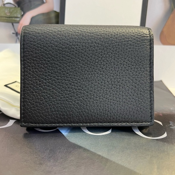 Gucci Animalier Compact Bifold Wallet in Grained Calfskin Leather Authentic - Picture 5 of 9